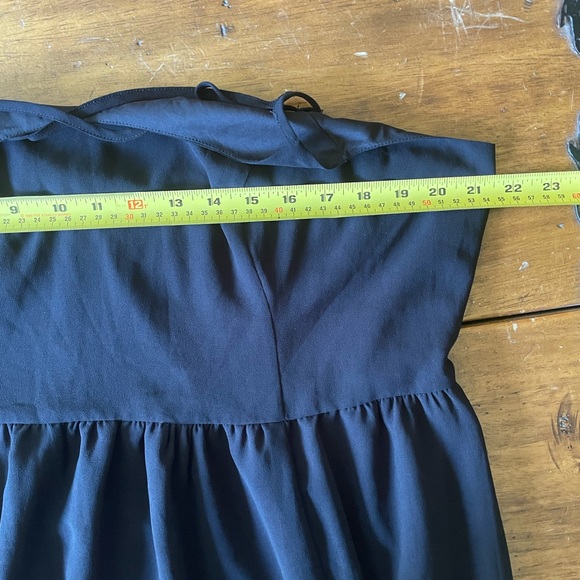 ModCloth Black Maxi Column Straight Gown Dress Spaghetti Strap Sz XL 1X - Picture 5 of 7